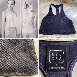 NYLORA $99 Alvin Mesh Tank Black Small EUC